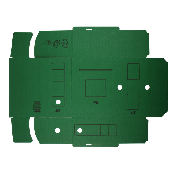 Короб архивный 320*250 мм, гофрокартон, клапан, цвет зеленый ASR7120