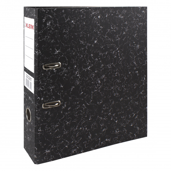 Папка-регистратор А4, 70 мм, цвет корешка серый, картон, мрамор KLERK 200281