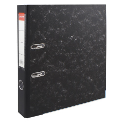 Папка-регистратор А4, 50 мм, цвет корешка черный, картон, мрамор KLERK 200025-19