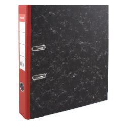 Папка-регистратор А4, 50 мм, цвет корешка красный, картон, мрамор KLERK 200025-7