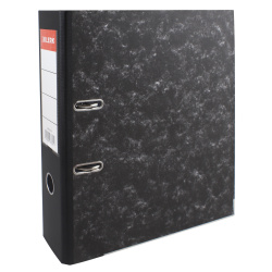 Папка-регистратор А4, 75 мм, цвет корешка черный, картон, мрамор KLERK 200026-19