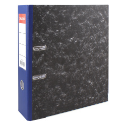 Папка-регистратор А4, 75 мм, цвет корешка синий, картон, мрамор KLERK 200026-21