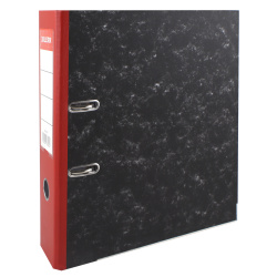 Папка-регистратор А4, 75 мм, цвет корешка красный, картон, мрамор KLERK 200026-7