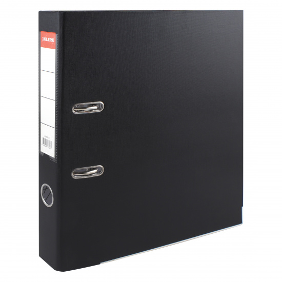 Папка-регистратор А4, 50 мм, картон, покрытие ПВХ, черный KLERK 200027-19