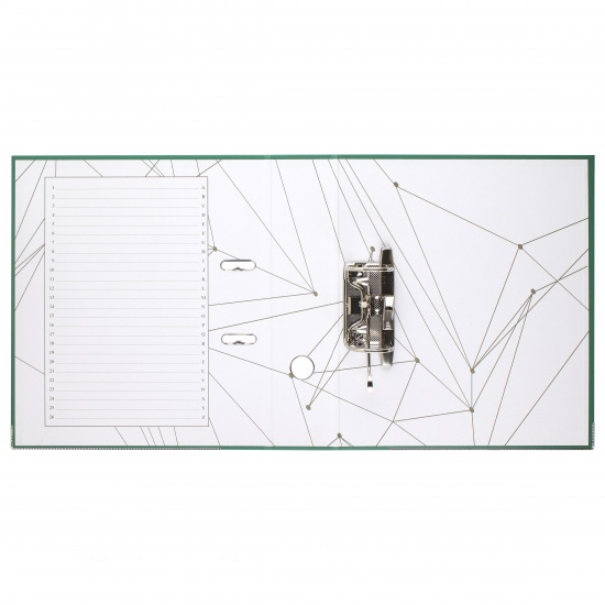 Папка-регистратор А4, 75 мм, картон, покрытие ПВХ, зеленый KLERK 200028-15