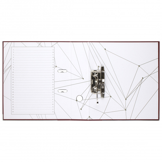 Папка-регистратор А4, 75 мм, картон, покрытие ПВХ, бордовый KLERK 200028-8
