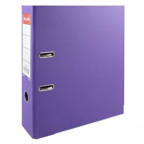 Папка-регистратор А4, 75 мм, картон, покрытие ПВХ, фиолетовый KLERK 205996-1