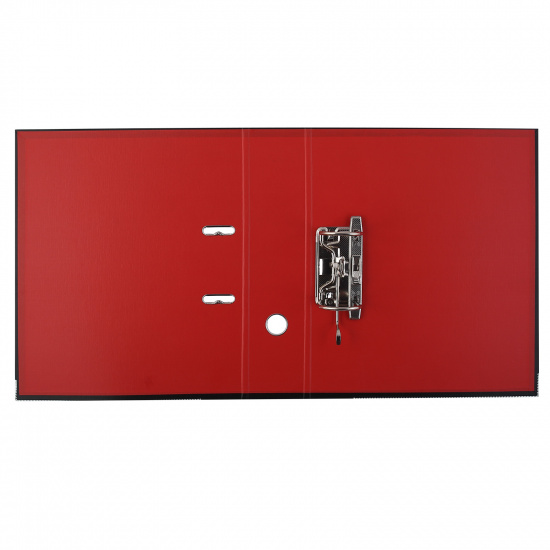 Папка-регистратор А4, 75 мм, картон, покрытие ПВХ, черный/красный KLERK 205996-19,24