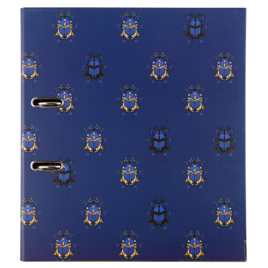 Папка-регистратор А4, 75 мм, ламинированный картон, синий Скарабей FIORENZO 231746