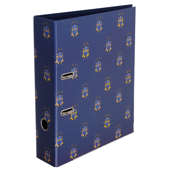 Папка-регистратор А4, 75 мм, ламинированный картон, синий Скарабей FIORENZO 231746