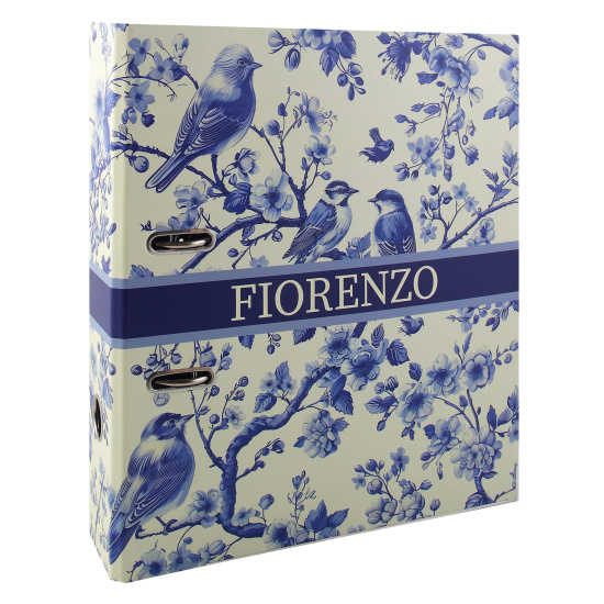Папка-регистратор, А4, 75 мм, ламинированный картон, рисунок, Blue birds, FIORENZO, 252838