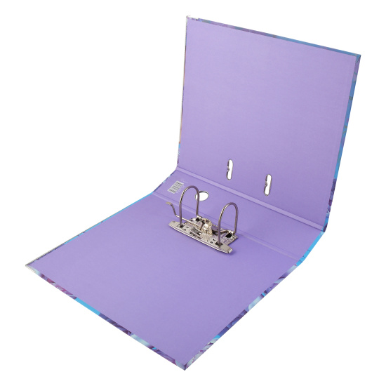 Папка-регистратор, А4, 75 мм, ламинированный картон, цвет голубой, Девушка с пионами, FIORENZO, 252844