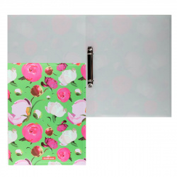 Папка с 2 кольцами 24мм d-16мм 0,5мм Peonies ЕК 47152