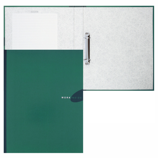 Папка на кольцах А4, ламинированный картон, ширина корешка 35 мм, зеленый Erich Krause 19870