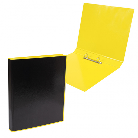 Папка на кольцах А4, ламинированный картон, ширина корешка 35 мм, желтый Accent Erich Krause 51081