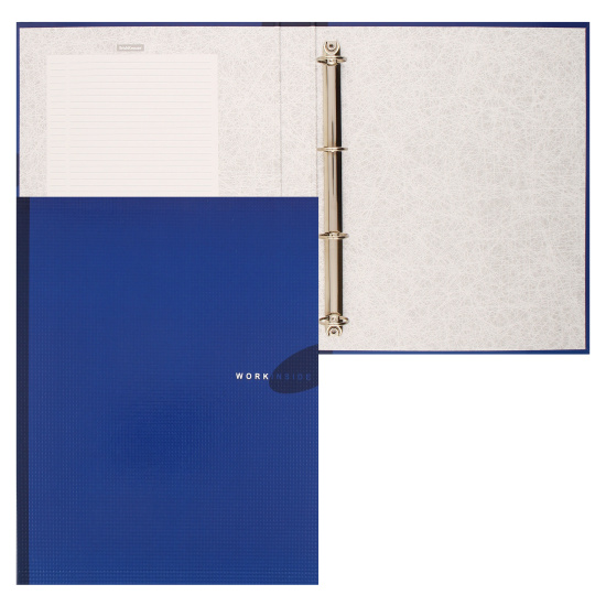 Папка на кольцах А4, ламинированный картон, ширина корешка 35 мм, 4 кольца, синий Erich Krause 19873