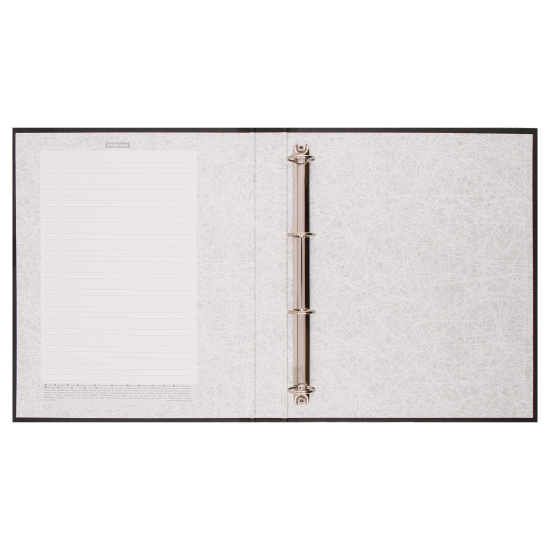 Папка на кольцах А4, ламинированный картон, ширина корешка 35 мм, 4 кольца, внутренний карман, черный Erich Krause 19872