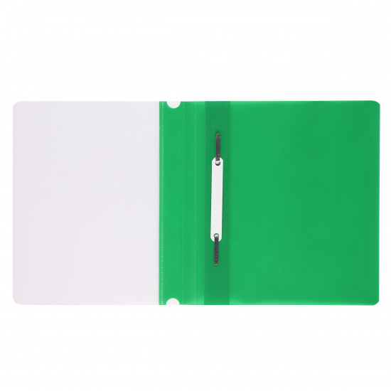 Папка-скоросшиватель с прозрачным верхним листом А5, пластик, сменная этикетка, 0,18 мм, цвет зеленый KLERK 211902