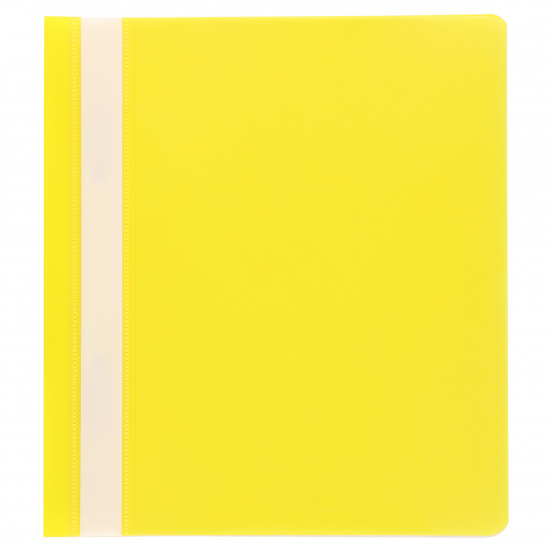 Папка-скоросшиватель с прозрачным верхним листом А5, пластик, сменная этикетка, 0,18 мм, цвет желтый KLERK 211904