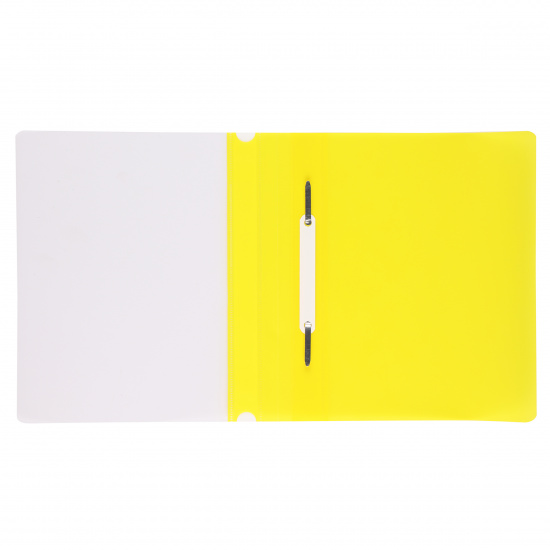 Папка-скоросшиватель с прозрачным верхним листом А5, пластик, сменная этикетка, 0,18 мм, цвет желтый KLERK 211904