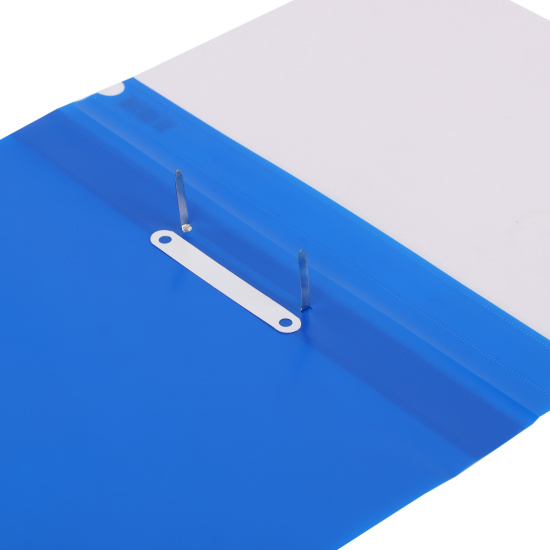 Папка-скоросшиватель с прозрачным верхним листом А4, пластик, сменная этикетка, 0,16 мм, цвет синий KLERK 211912