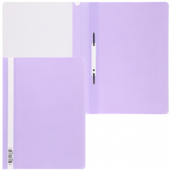 Папка-скоросшиватель с прозрачным верхним листом А4, пластик, сменная этикетка, 0,18 мм, цвет фиолетовый Fizzy Pastel Erich Krause 53660