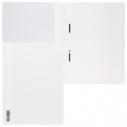 Папка-скоросшиватель с прозрачным верхним листом А4, пластик, сменная этикетка, 0,18 мм, цвет белый Erich Krause 55120