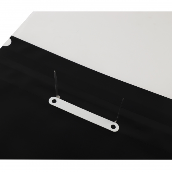Папка-скоросшиватель с прозрачным верхним листом А4, пластик, сменная этикетка, 0,18 мм, цвет черный KLERK 211924