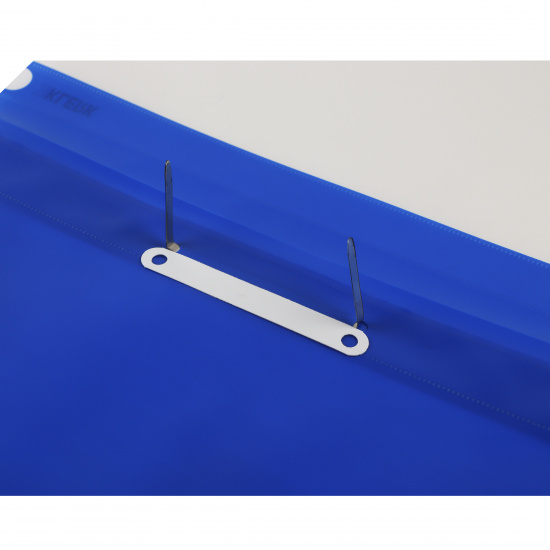Папка-скоросшиватель с прозрачным верхним листом А4, пластик, сменная этикетка, 0,18 мм, цвет синий KLERK 211919