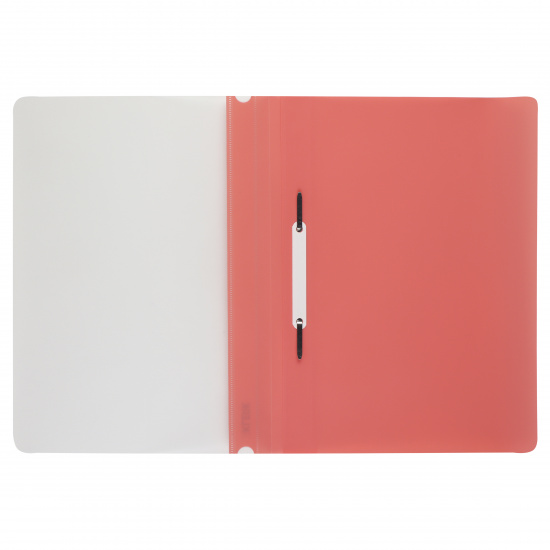 Папка-скоросшиватель с прозрачным верхним листом А4, пластик, сменная этикетка, 0,18 мм, цвет розовый Pastel KLERK 211926