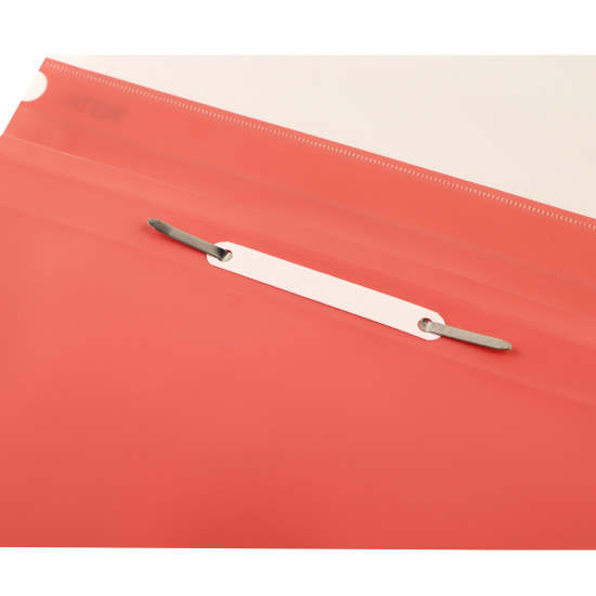 Папка-скоросшиватель с прозрачным верхним листом А4, пластик, сменная этикетка, 0,18 мм, цвет розовый Pastel KLERK 211926