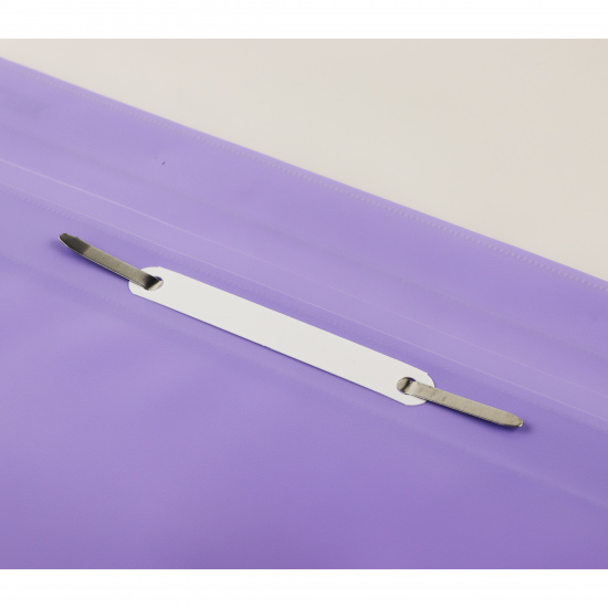 Папка-скоросшиватель с прозрачным верхним листом А4, пластик, сменная этикетка, 0,18 мм, цвет фиолетовый KLERK 211928