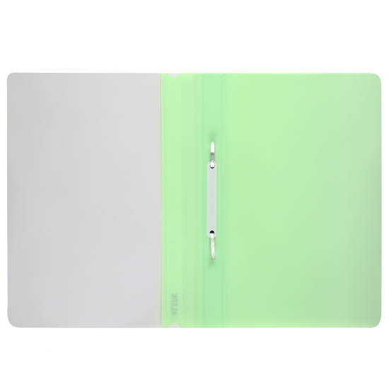 Папка-скоросшиватель с прозрачным верхним листом А4, пластик, сменная этикетка, 0,18 мм, цвет салатовый Neon KLERK 211929