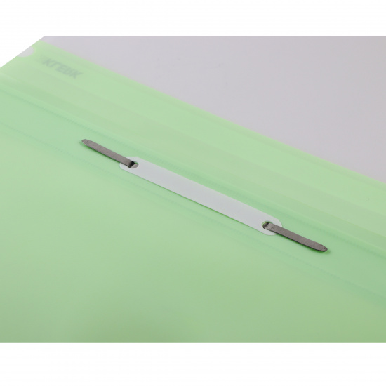Папка-скоросшиватель с прозрачным верхним листом А4, пластик, сменная этикетка, 0,18 мм, цвет салатовый Neon KLERK 211929