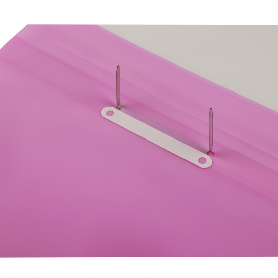 Папка-скоросшиватель с прозрачным верхним листом А4, пластик, сменная этикетка, 0,18 мм, цвет розовый Neon KLERK 211931