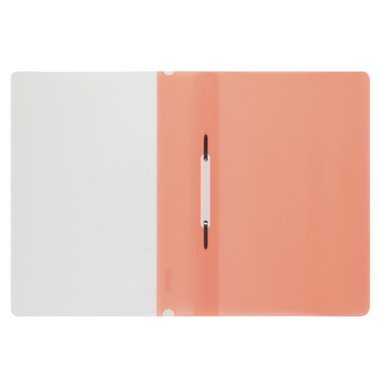Папка-скоросшиватель с прозрачным верхним листом А4, пластик, сменная этикетка, 0,18 мм, цвет оранжевый Neon KLERK 211932