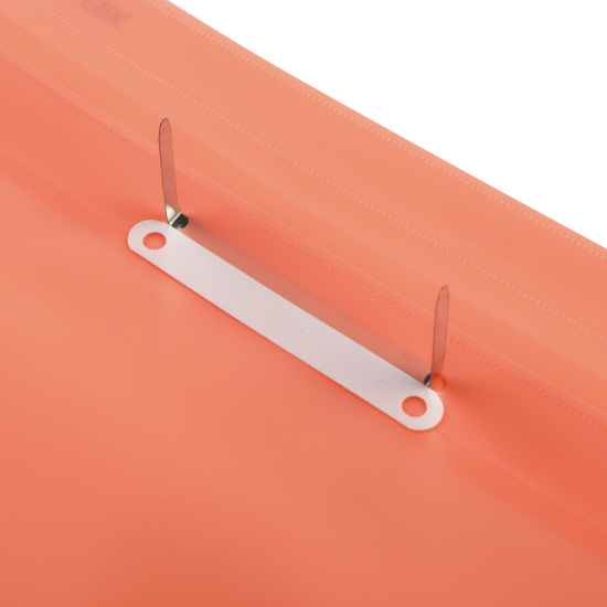 Папка-скоросшиватель с прозрачным верхним листом А4, пластик, сменная этикетка, 0,18 мм, цвет оранжевый Neon KLERK 211932