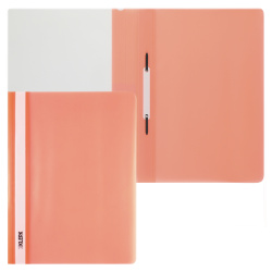 Папка-скоросшиватель с прозрачным верхним листом А4, пластик, сменная этикетка, 0,18 мм, цвет оранжевый KLERK 211932