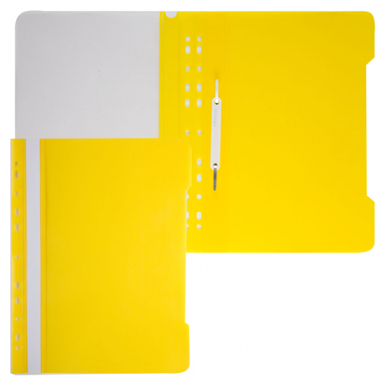 Папка-скоросшиватель пласт перф А4 0,18мм PS-P20 816324 желт