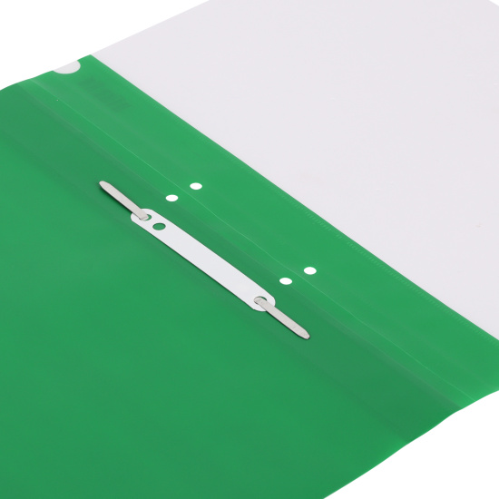 Папка-скоросшиватель с прозрачным верхним листом А4, пластик, сменная этикетка, 0,18 мм, цвет зеленый KLERK 211934
