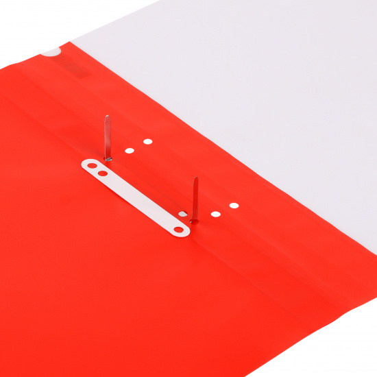 Папка-скоросшиватель с прозрачным верхним листом А4, пластик, сменная этикетка, 0,18 мм, цвет красный KLERK 211935