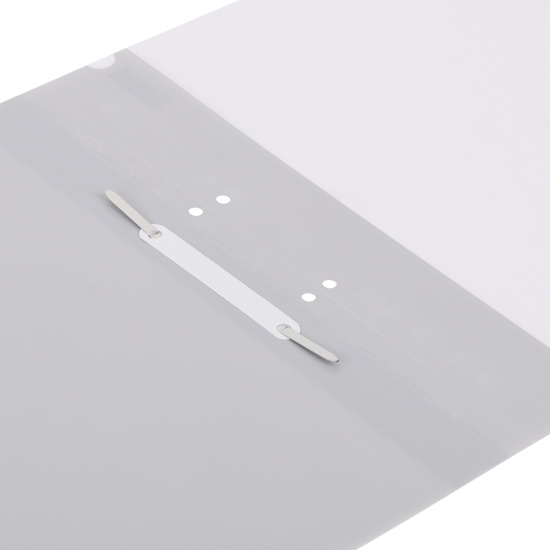 Папка-скоросшиватель с прозрачным верхним листом А4, пластик, сменная этикетка, 0,18 мм, цвет серый KLERK 211937