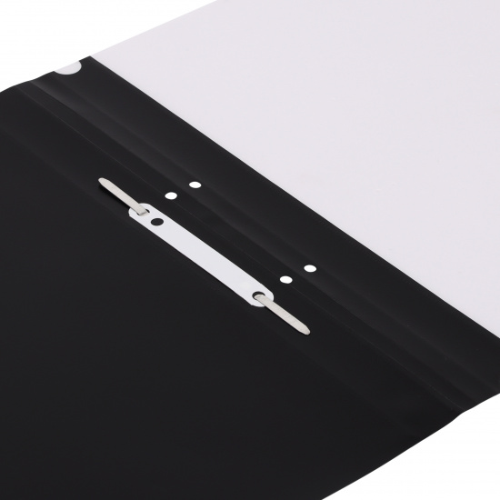 Папка-скоросшиватель с прозрачным верхним листом А4, пластик, сменная этикетка, 0,18 мм, цвет черный KLERK 211938