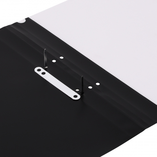 Папка-скоросшиватель с прозрачным верхним листом А4, пластик, сменная этикетка, 0,18 мм, цвет черный KLERK 211938
