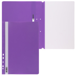 Папка-скоросшиватель с прозрачным верхним листом А4, пластик, сменная этикетка, 0,18 мм, цвет фиолетовый KLERK 211939