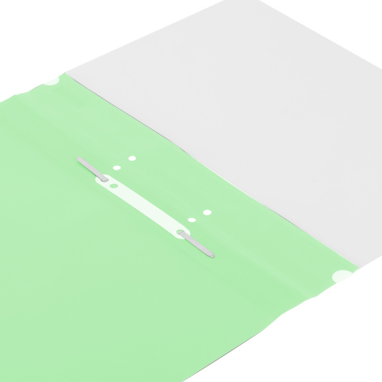 Папка-скоросшиватель с прозрачным верхним листом А4, пластик, сменная этикетка, 0,18 мм, цвет салатовый Neon KLERK 211943