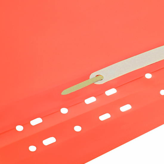 Папка-скоросшиватель с прозрачным верхним листом А4, пластик, сменная этикетка, 0,18 мм, цвет оранжевый KLERK 211944
