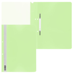 Папка-скоросшиватель с прозрачным верхним листом А4, пластик, сменная этикетка, 0,18 мм, цвет желтый KLERK 211946