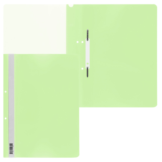 Папка-скоросшиватель с прозрачным верхним листом А4, пластик, сменная этикетка, 0,18 мм, цвет желтый Neon KLERK 211946