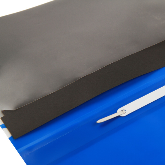 Папка-скоросшиватель с прозрачным верхним листом А4, пластик, сменная этикетка, 0,18 мм, цвет синий KLERK 211947